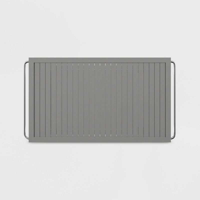 Slat Top Serving Cart - Gray - Apollo Outdoor