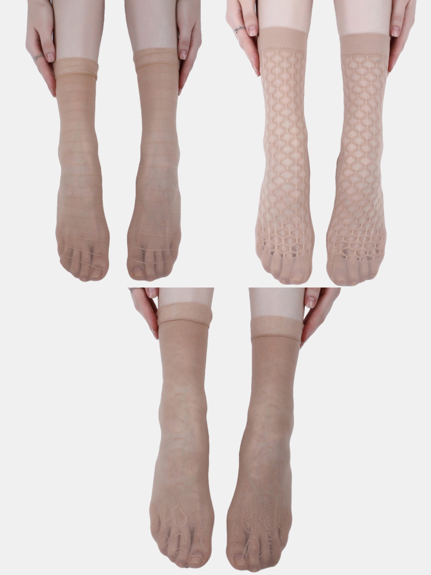 NEXT2SKIN Beige Socks - Pack of 3
