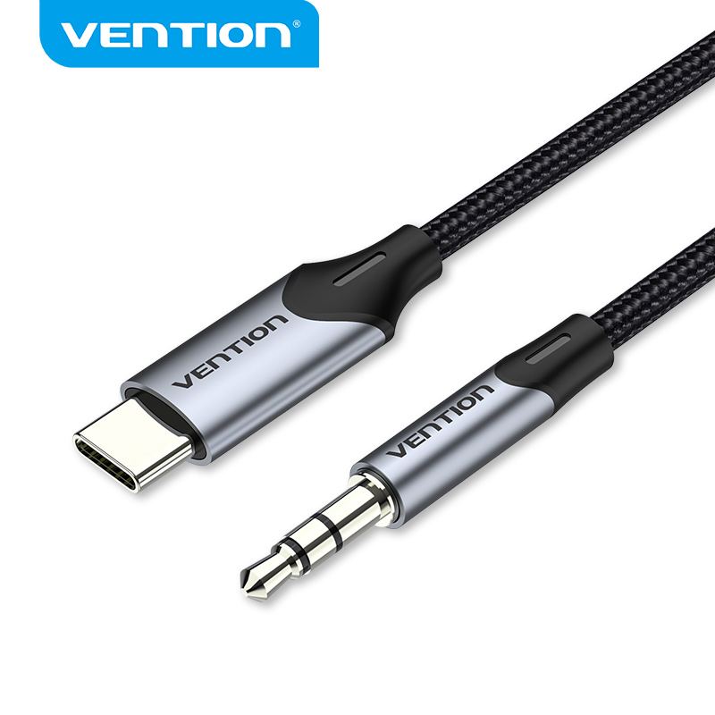 Vention Type C to 3.5mm Audio Cable HIFI Earphone Jack Adapter Braided Jacket USB C Headphone AUX Cable for Huawei