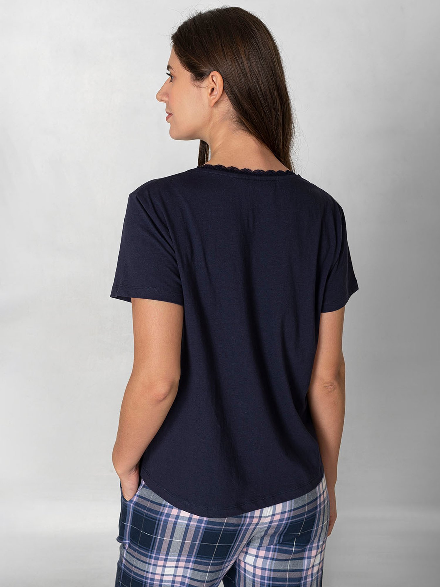 The Calm Collective Navy Textured T-Shirt