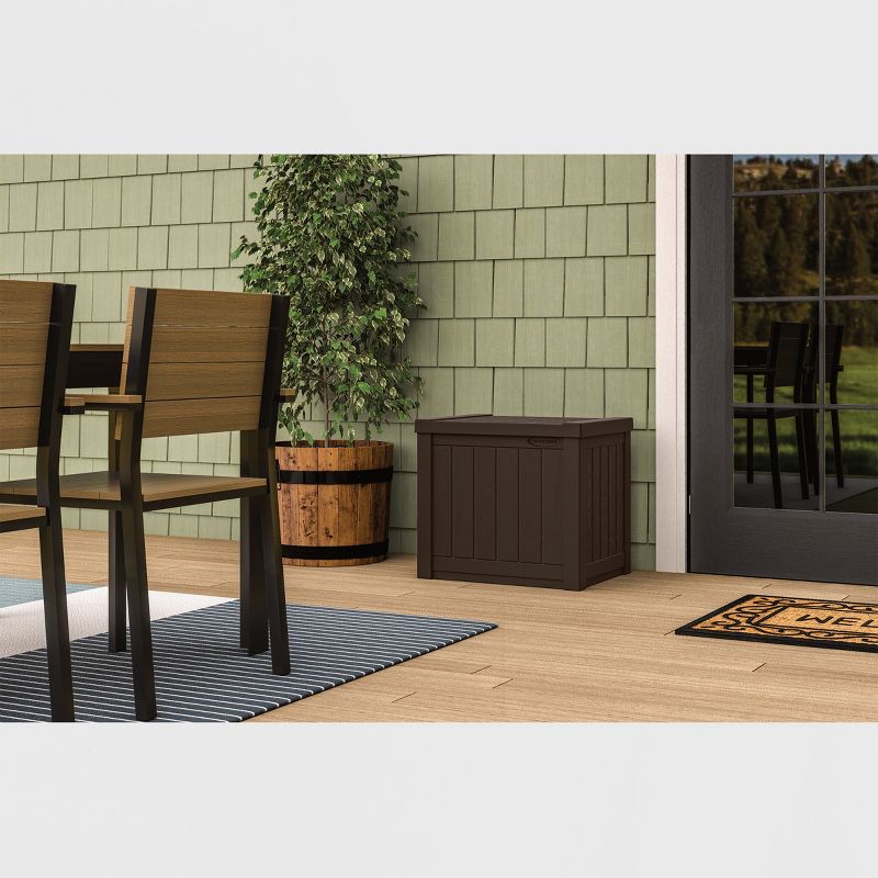 22gal Deck Box Storage Seat Brown - Suncast