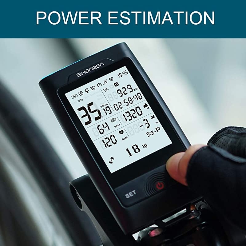 GPS Bike Computer Di-Pro Built-in Front Light Bluetooth ANT+ Wireless Bike Computer Speedometer and Odometer, Rechargeable Cycling Computer for Most Bikes