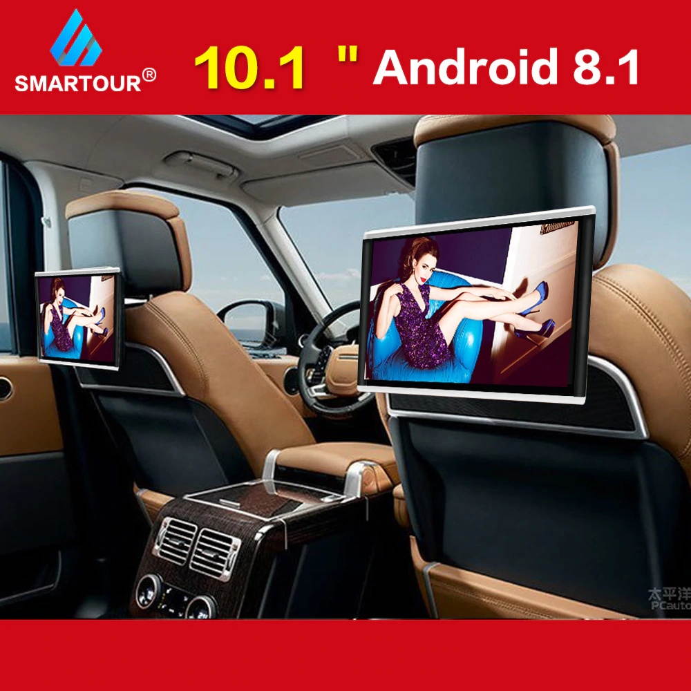 10.1 Inch Android8.1 Car Headrest Monitor HD 1080P Video Touch Screen WIFI/Bluetooth/USB/SD/FM MP5 Video Player
