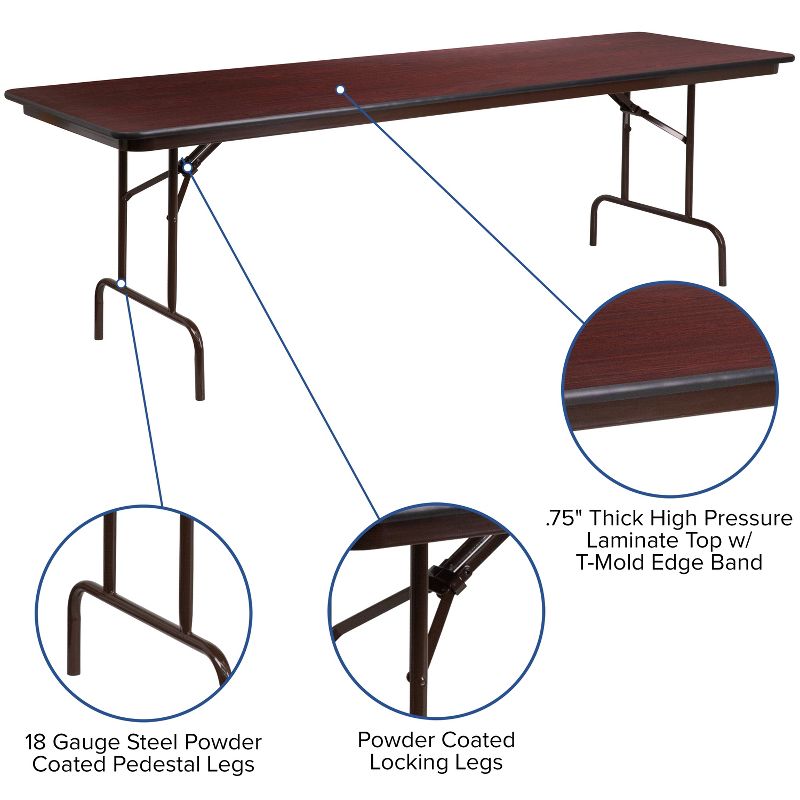 Emma and Oliver 72" x 12" x 12" Birchwood Bar Top Riser with Silver Legs