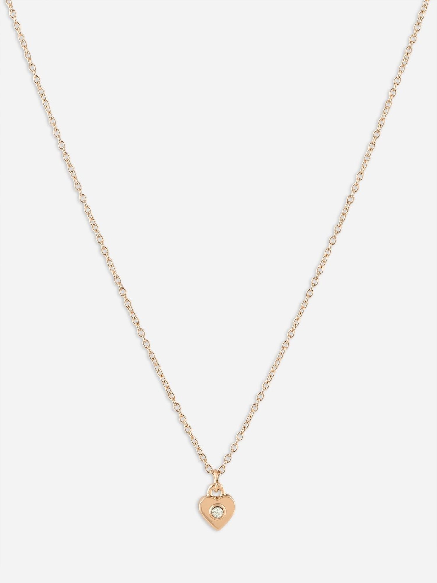 Toniq Gold-Plated Heart Charm Pendant Necklace