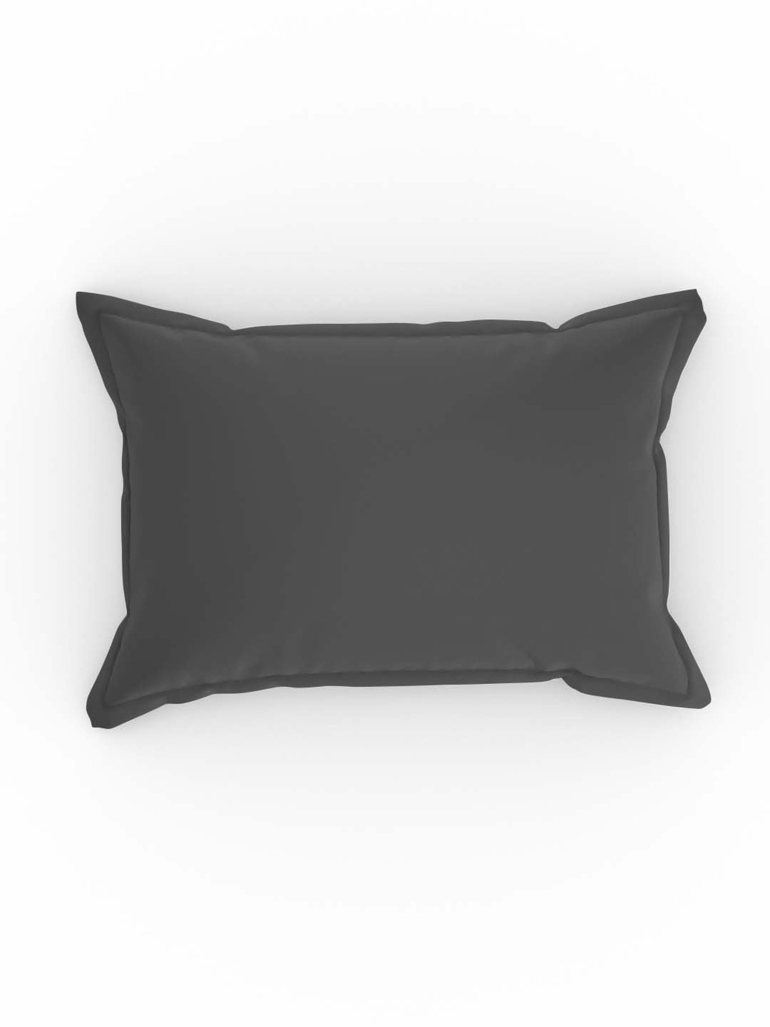 Pizuna 100% Cotton 400 TC Pillow Cover, Standard, Dark Grey, 2 Pieces