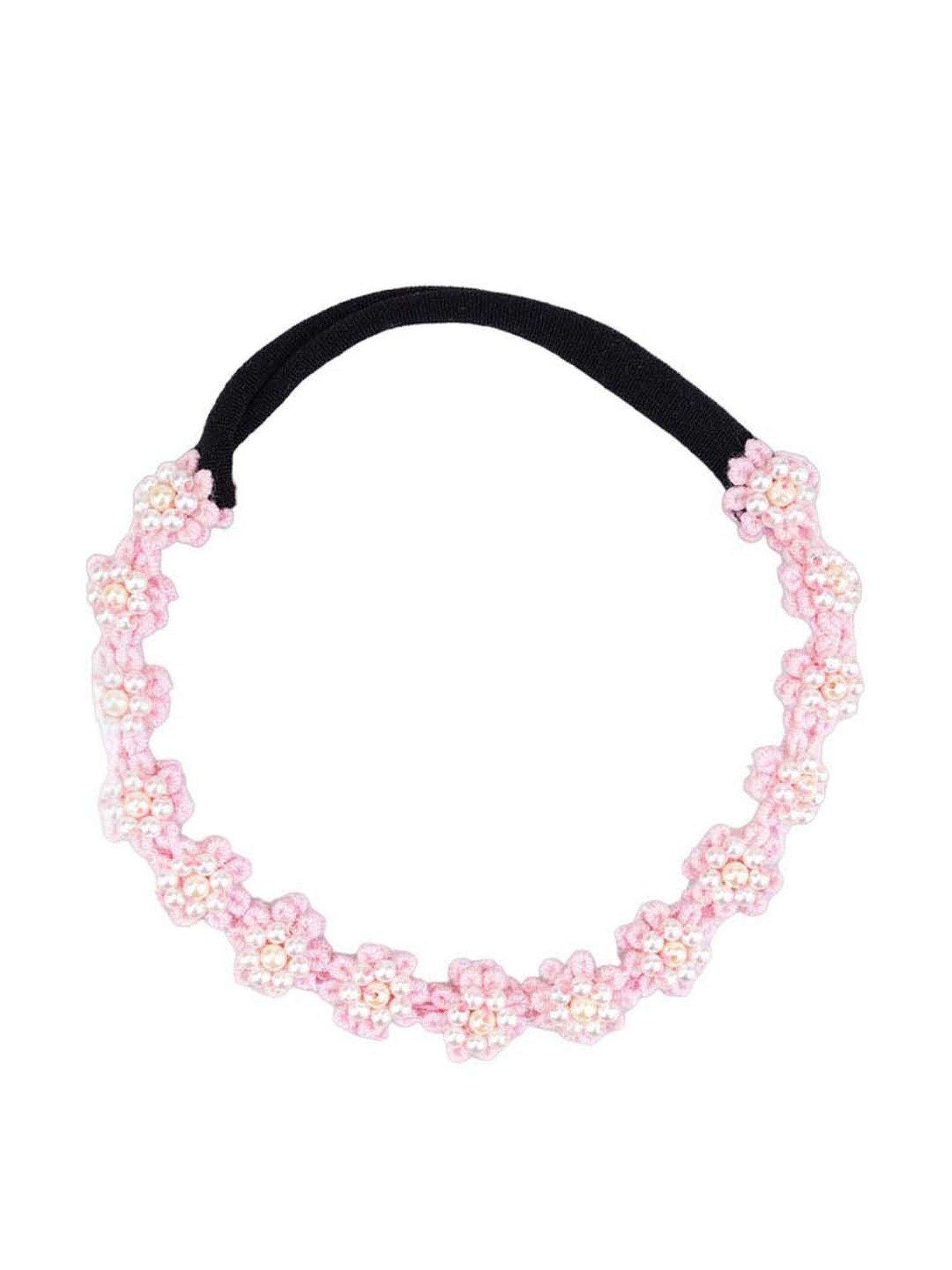 Choko Pink Embellished Hair Band