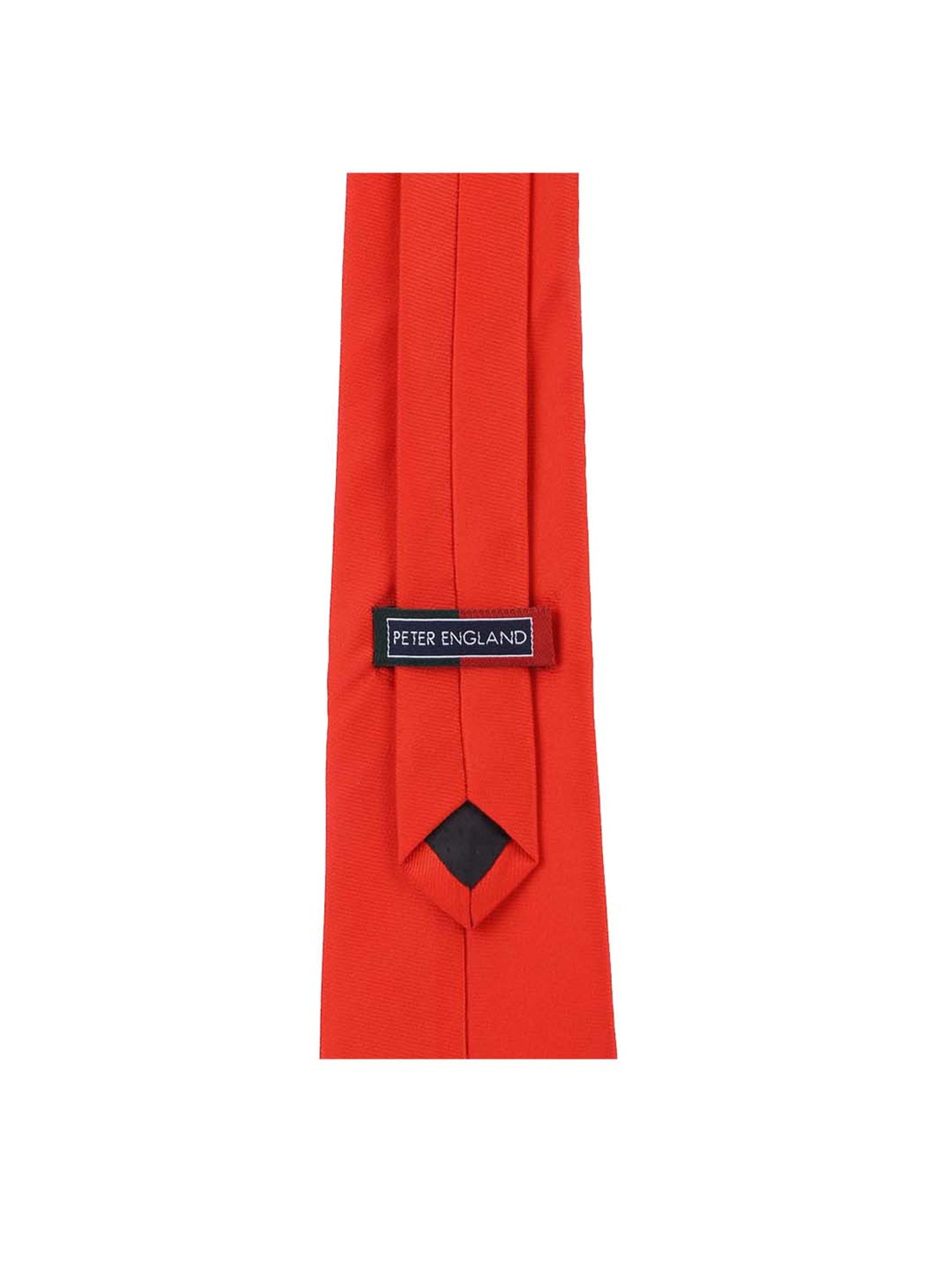 Peter England Orange Solid Tie