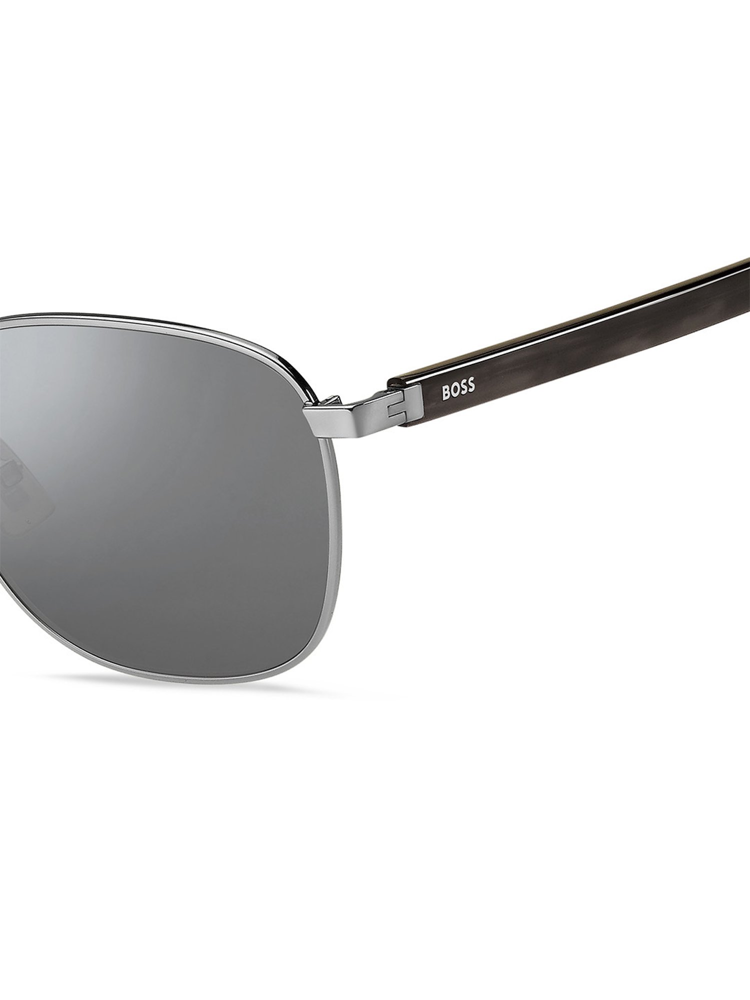 Hugo Boss Silver Square Sunglasses for Men