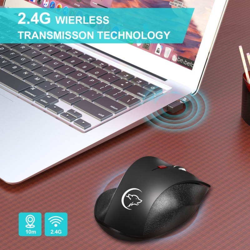 G835 Portable 2.4G 2400DPI Wireless Mouse with USB Receiver Laptop Accessory