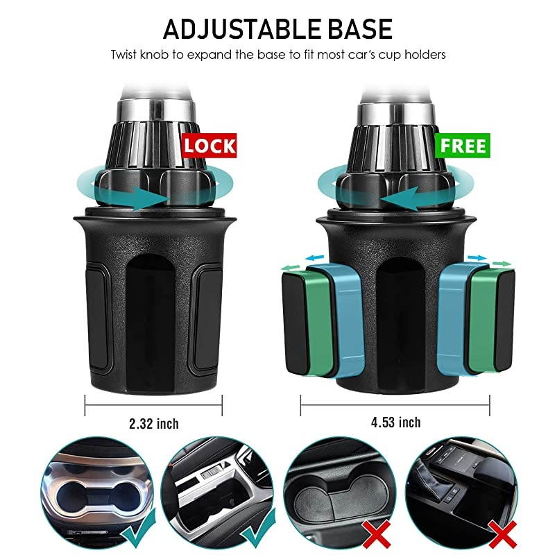 Car Holder Phone Tablet Mount Upgrated Adjustable Automobile Universal Cup Phone Holder Smart Cell Phone Cradle Car Cup Mount for iPhone 11 SE X XR 8 7 S10 Smartphone Under 12.9&rdquo;Tablet