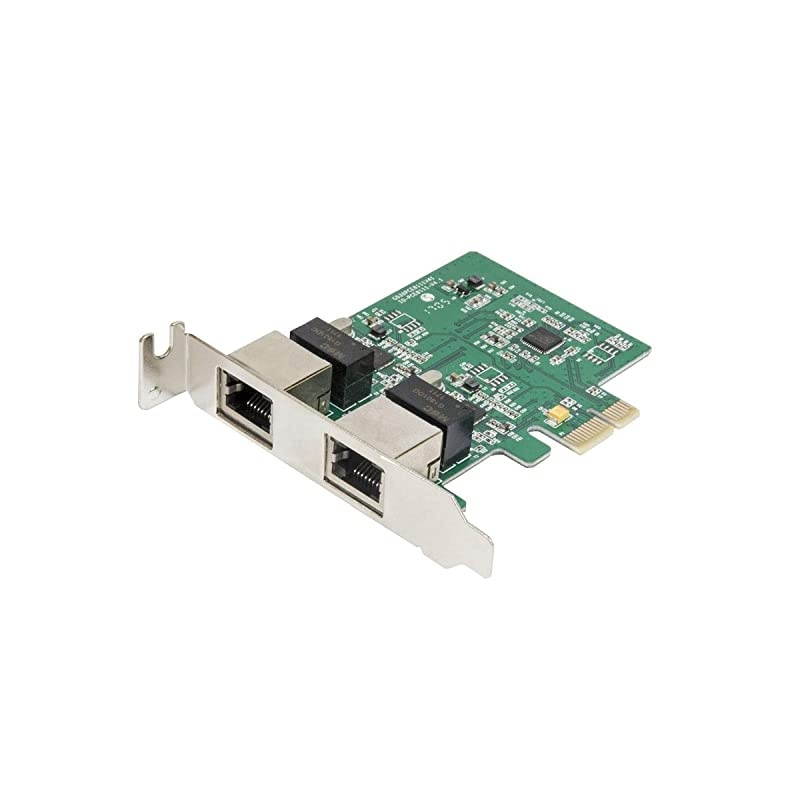 SDPEX24033 Dual LAN Ports 1000Base T Gigabit Ethernet Card Green
