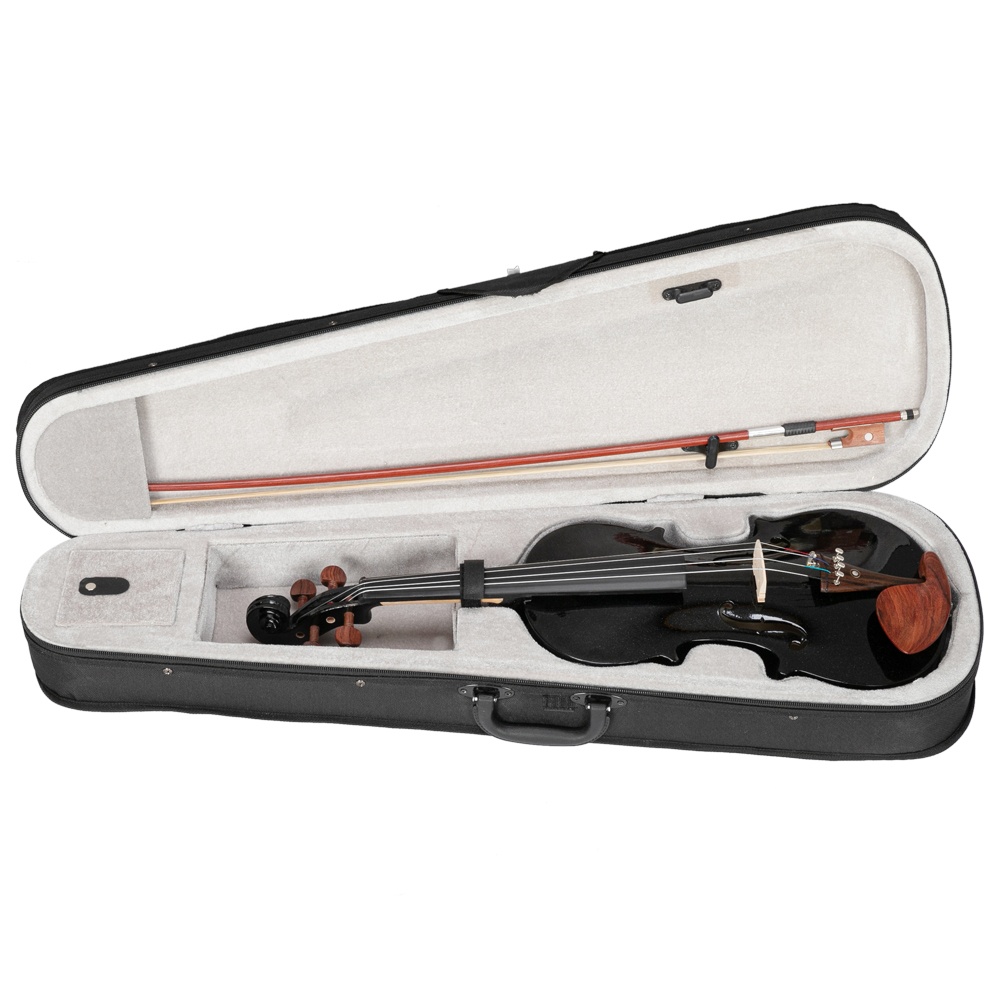 Glarry GV103 4/4 Spruce Panel Violin Matte Black