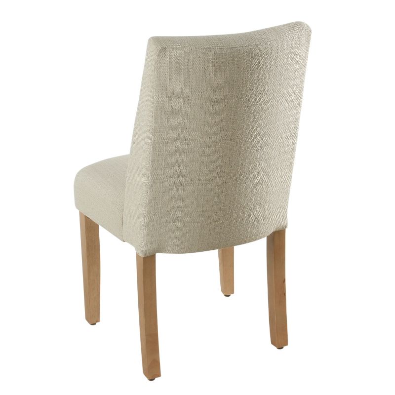 Marin Curved Back Dining Chair Stain Resistant Textured Linen - HomePop