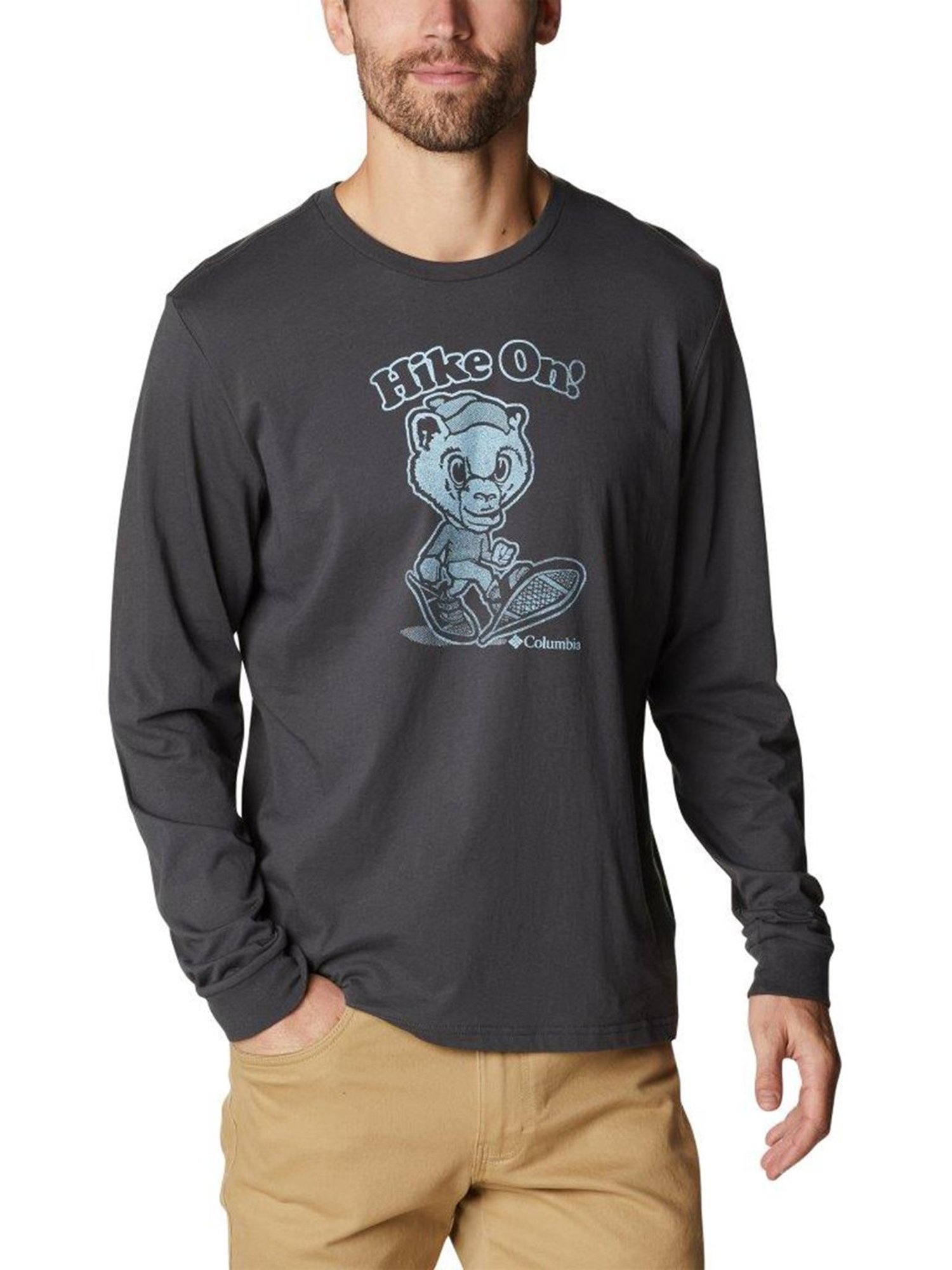 Columbia Men Black Apres Lifestyle Graphic Long Sleeve T-Shirt