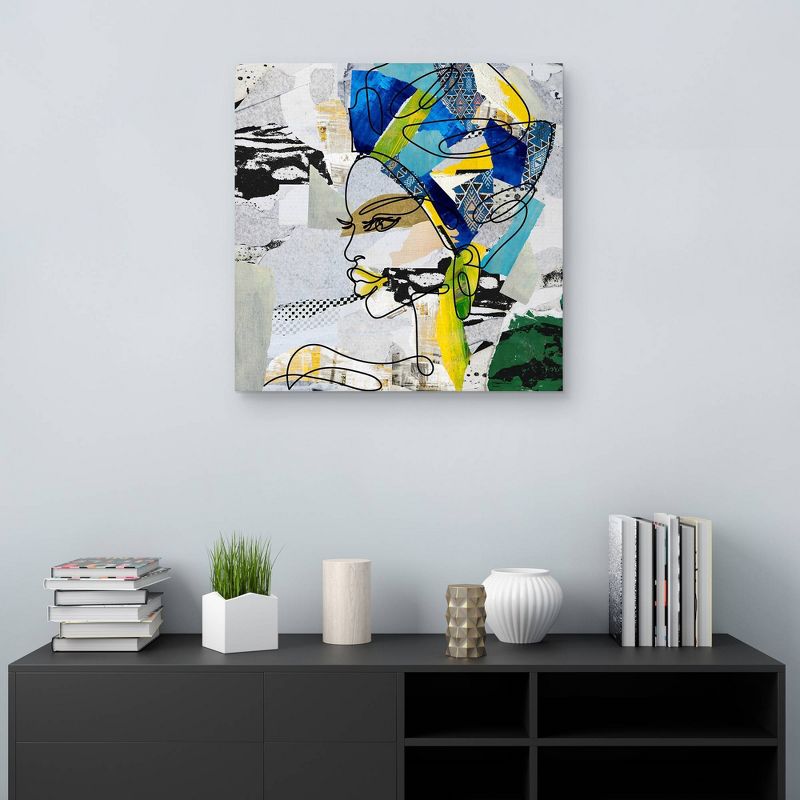 30" x 30" Turban Queen by Nikki Chu Canvas Art Print - Masterpiece Art Gallery