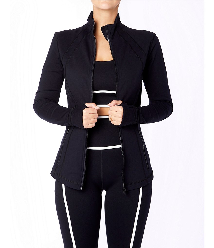 Antonio Melani Awaken High-Tech Interlock Knit Moisture Wicking Zip Front Jacket