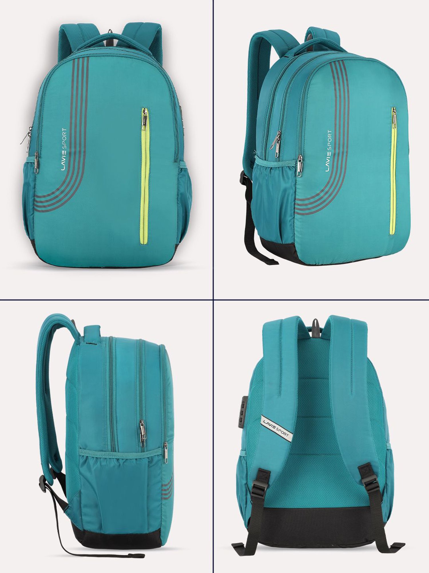 Lavie Sport Golf 36L Anti-theft Laptop Backpack For Men & Women | Laptop Bag For Boys & Girls (Teal)