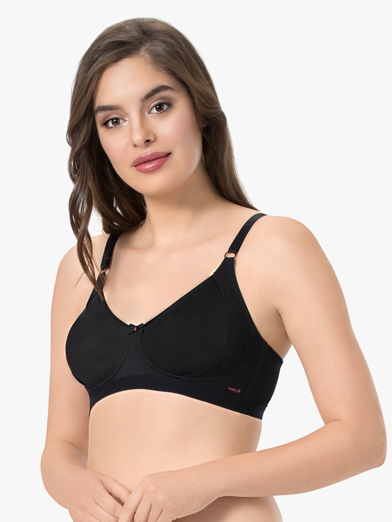 Every De by Amante Black Non Padded Non Wired Full Coverage Bra