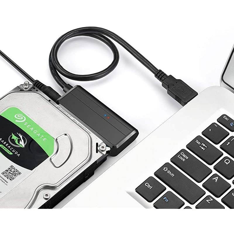 to SATA Adapter, to 2.5/3.5 HDD SSD Cable Hard Disk Reader External 3.0 Docking Station Enclosure Caddy,HDD to SSD SATA Adaptor Converter, UASP Supported,with 12V 2A Power Adapter