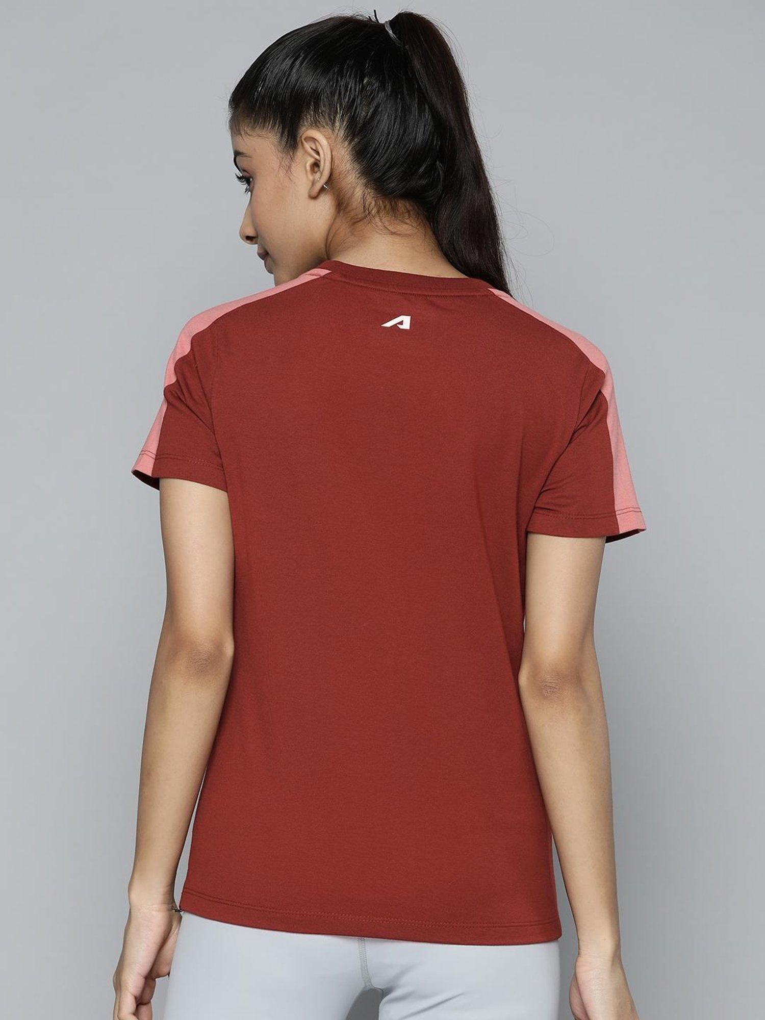 ALCIS Rust Graphic Print Sports T-shirt