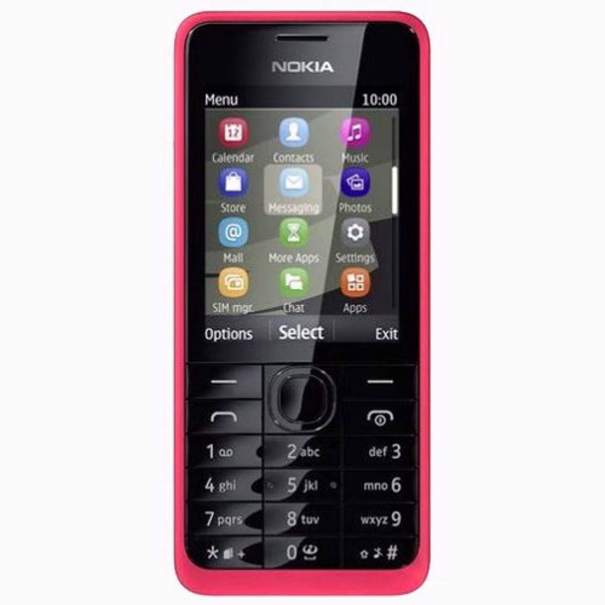 Nokia Asha 301 Dual-SIM 256MB ROM + 64MB RAM (GSM Only | No CDMA) Factory Unlocked 3G Cell-Phone (Red) - International Version