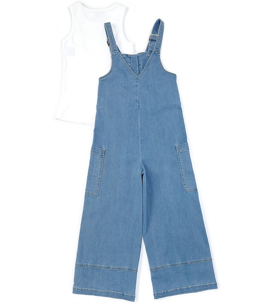 Habitual Big Girls 7-16 Wide-Leg Overall & Tank Top Set