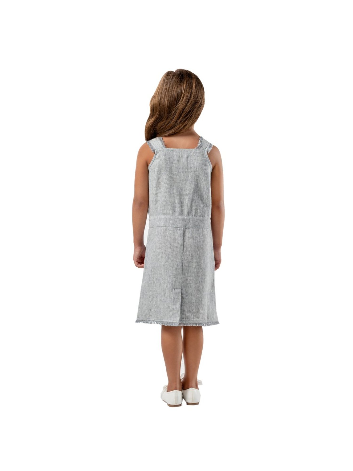 Cherry Crumble By Nitt Hyman Kids Grey Textured Dress
