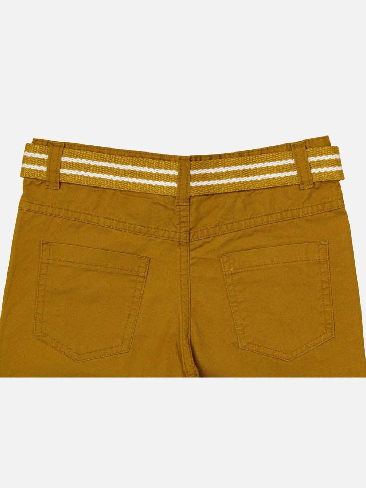 H by Hamleys Kids Mustard Cotton Solid Trouser