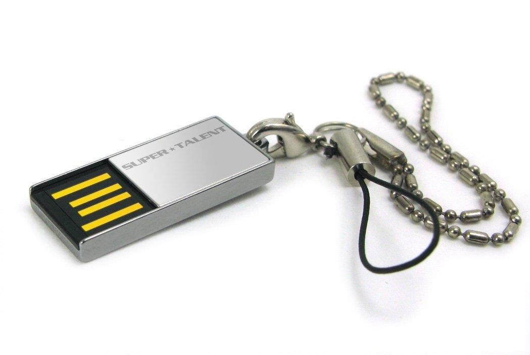 Super Talent Pico-C 8 GB USB 2.0 Flash Drive STU8GPCS (Silver)
