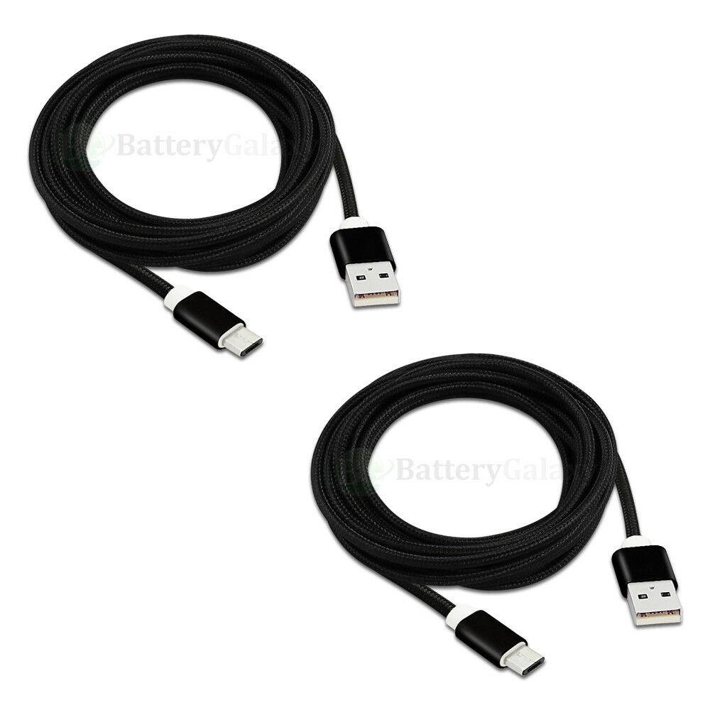 1-100 Lot USB Type C 10FT Braided Charger Data Cable Cord for Android Cell Phone