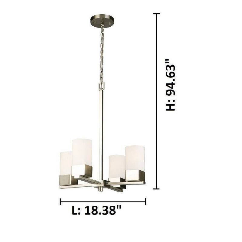 Ciara Springs 4 Light Chandelier Bronze/White - EGLO