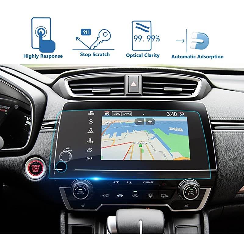 Fit for 2017 2018 2019 2020 2021 CRV EX EXL Touring 7Inch Car Navigation Screen Protector Clear Tempered Glass Infotainment Display InDash Center Touch Stereo Screen Protector