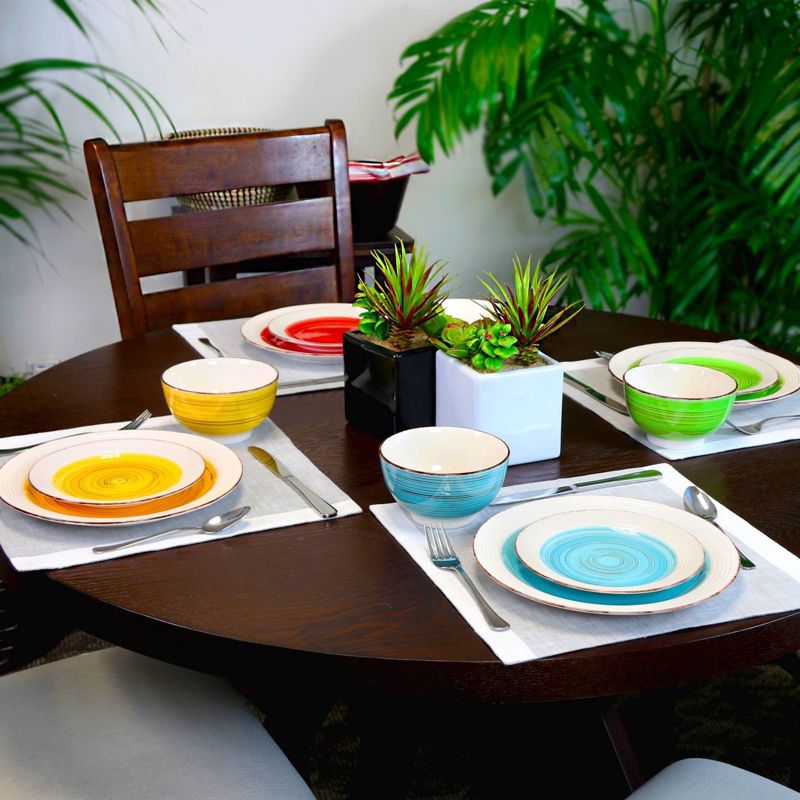 Gibson Home 12pc Ceramic Confetti Mix and Match Dinnerware Set