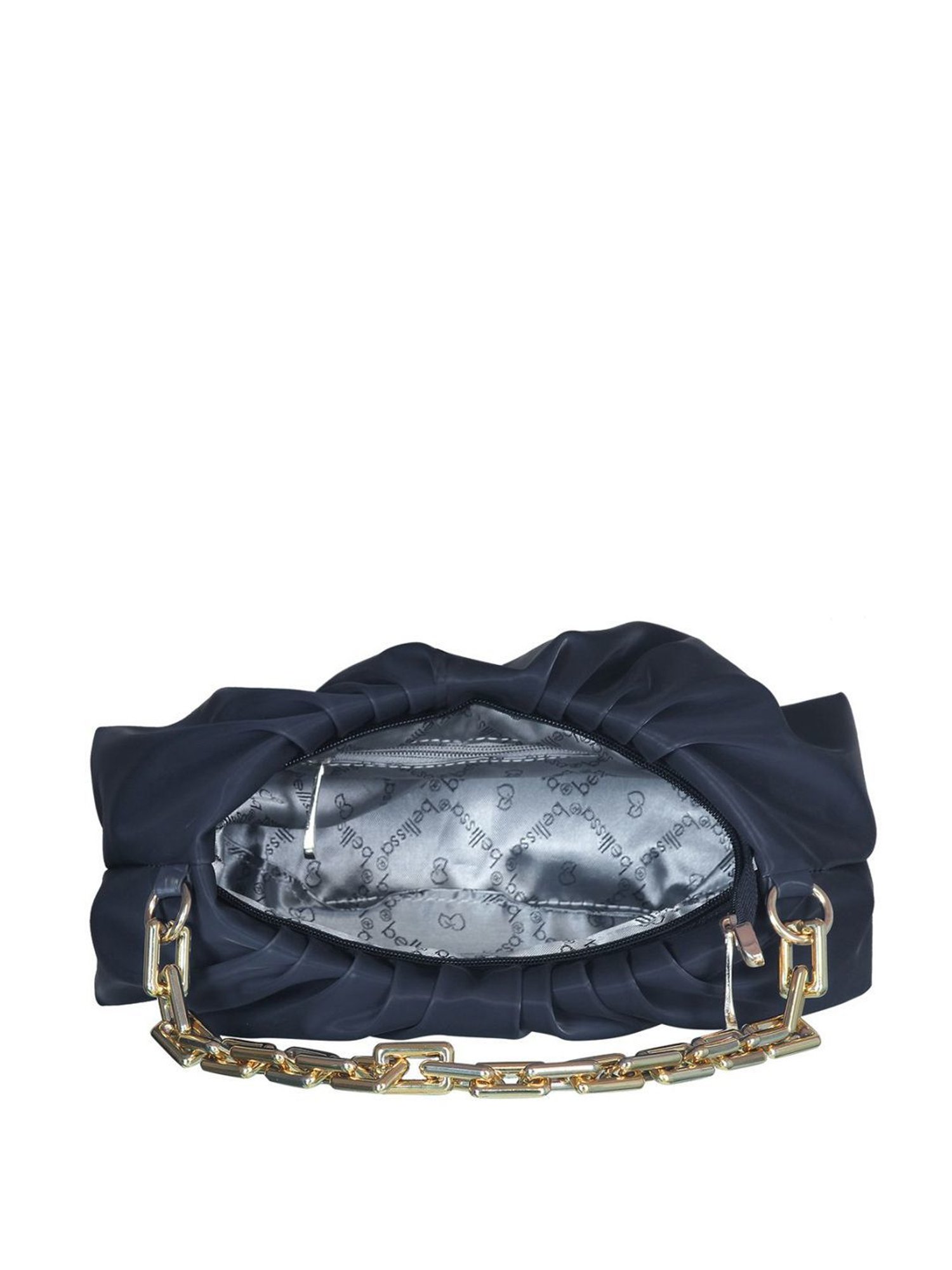 Bellissa Blue Solid Medium Shoulder Handbag