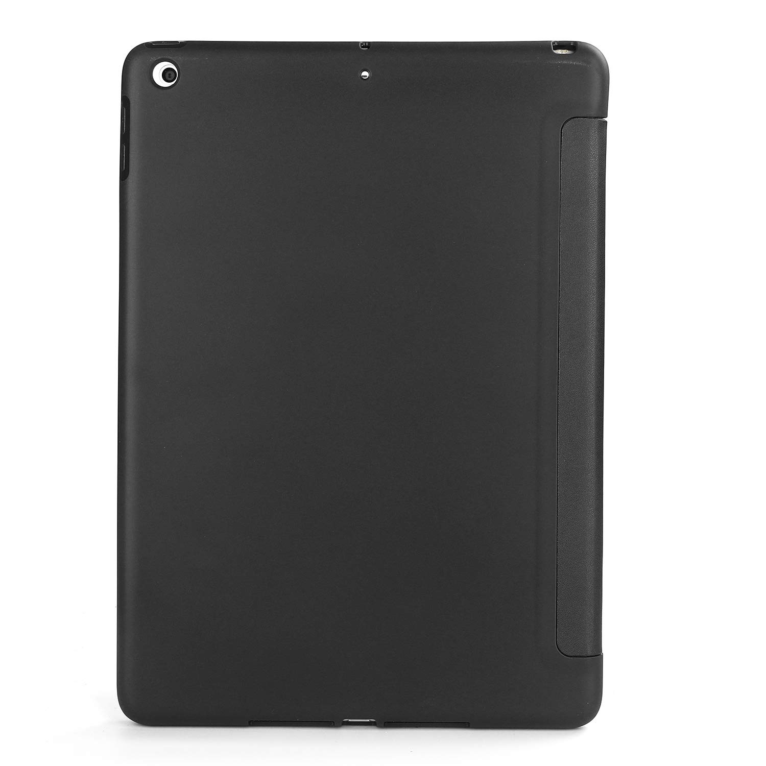 Bear Motion Silicon Case for New iPad 9.7 2018/2017 with TPU Front Cover Stand Support Auto Sleep Function (New iPad 9.7 2018, Black)