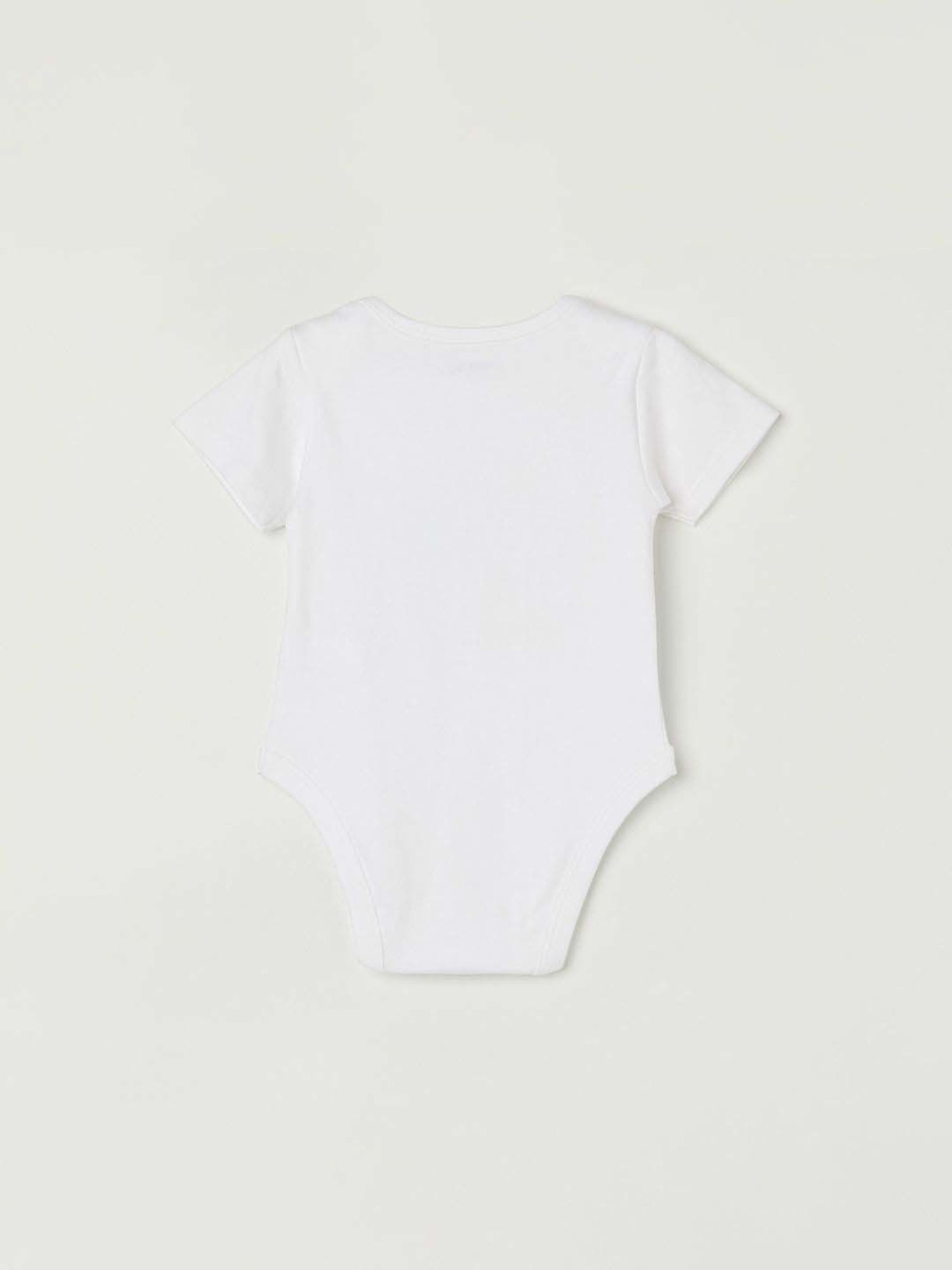 Juniors by Lifestyle White & Pink Cotton Printed Onesie Set