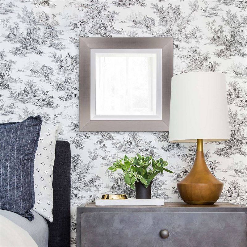 Square Chicago Decorative Wall Mirror Silver - Howard Elliott