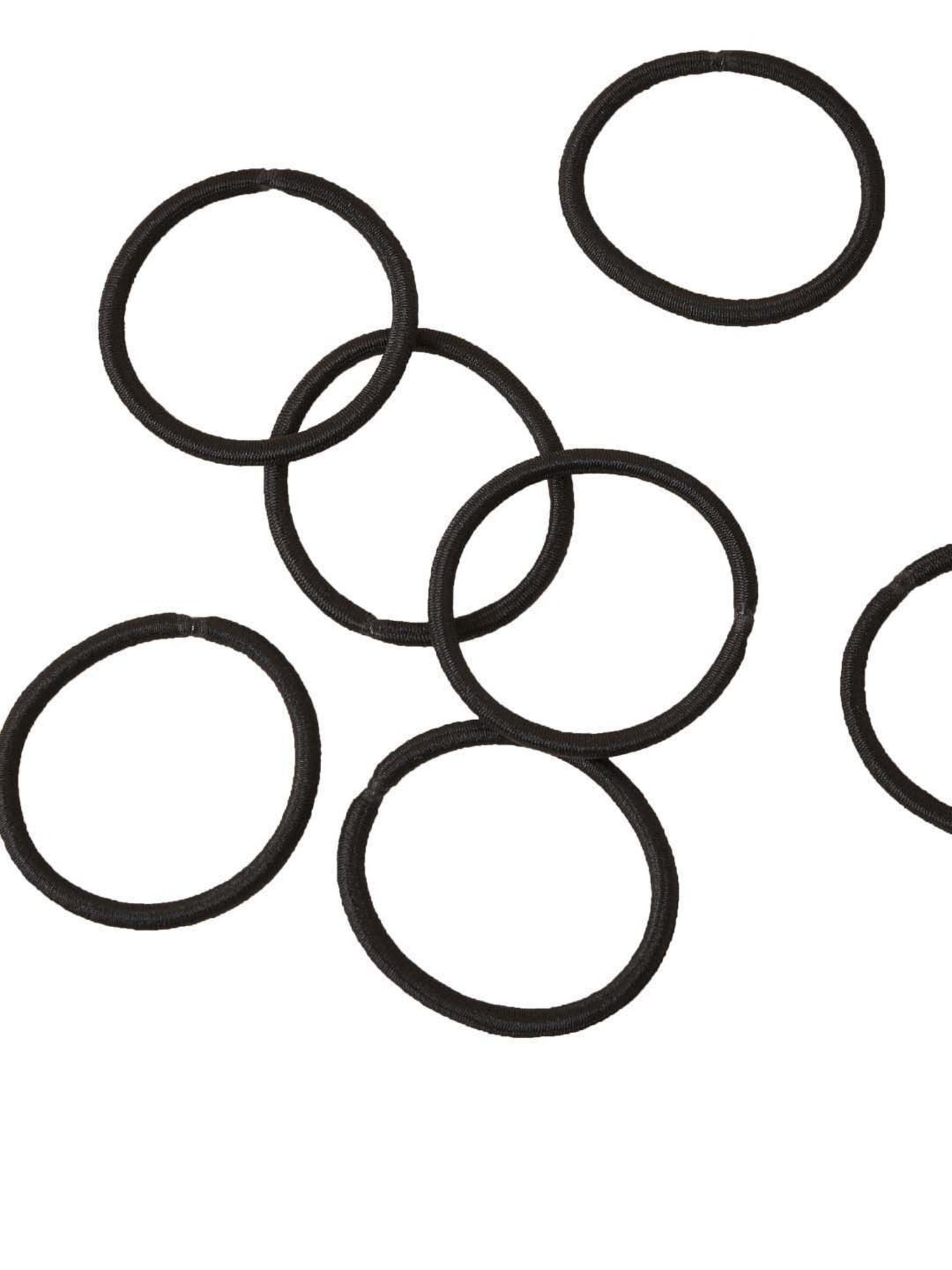 Accessorize London Black Solid Hair Rubbers - Pack of 50
