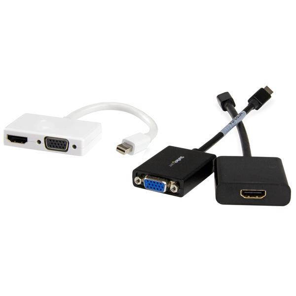 2-in-1 Mini DisplayPort to HDMI or VGA converter - White