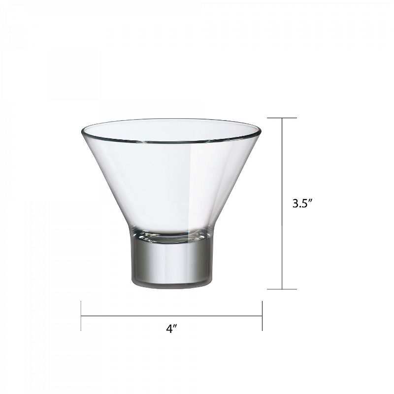 Amici Home Italian Bartenders Choice Dizzy Cocktail Glass, 8oz, Set of 4
