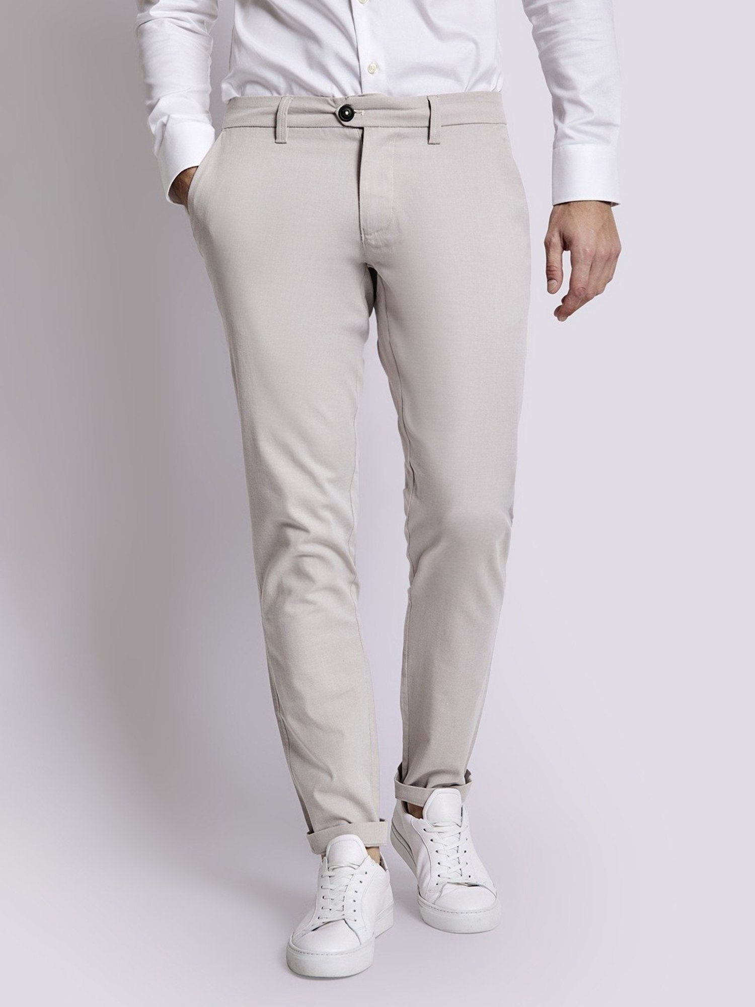 Bruun & Stengade Ecru Slim Fit Chinos