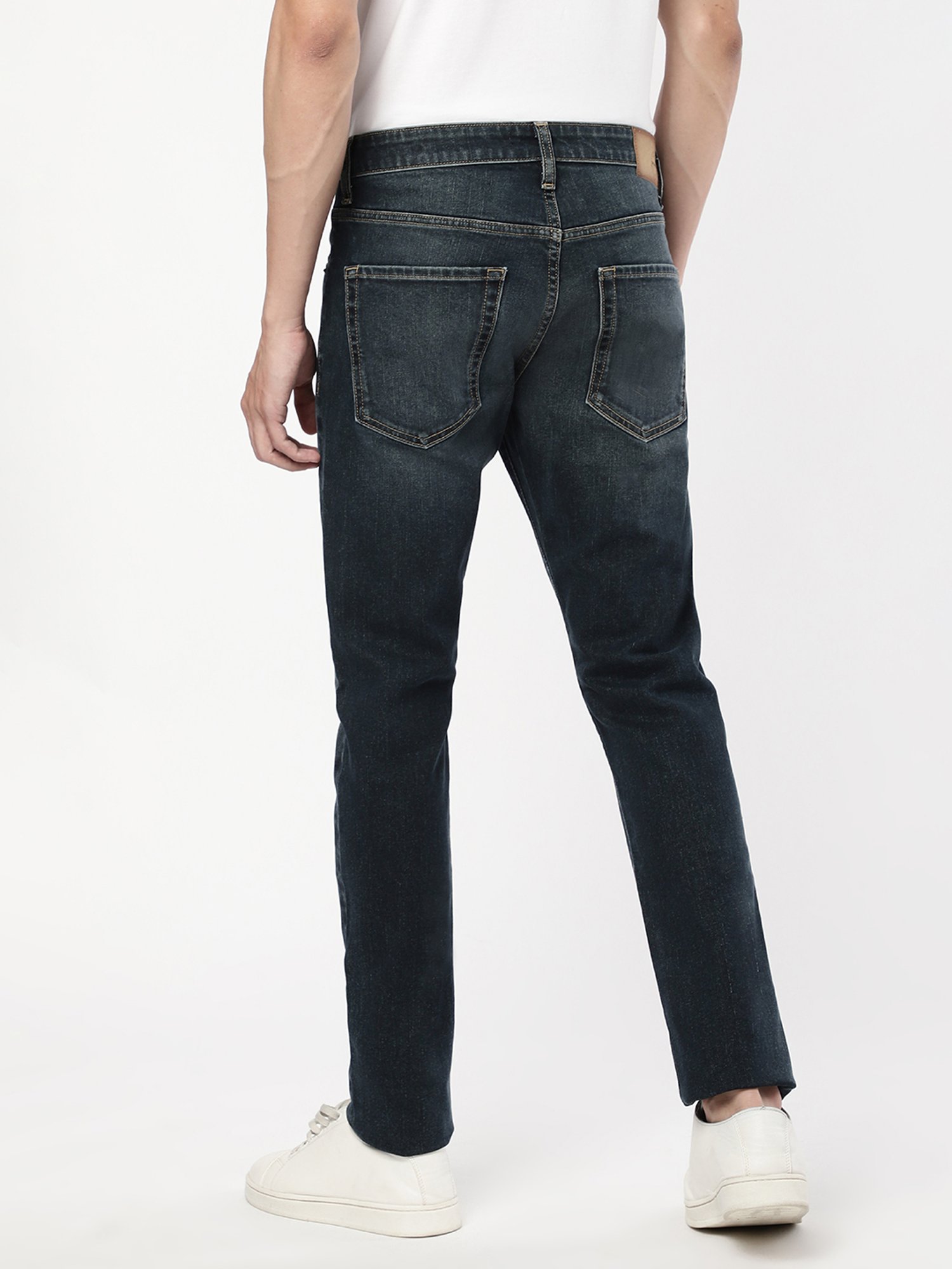 Passion Dark Blue Slim Fit Lightly Washed Jeans