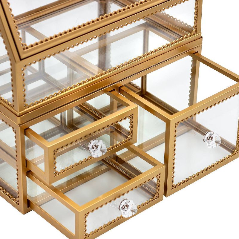 Sorbus Stackable Makeup Organizer - Gold