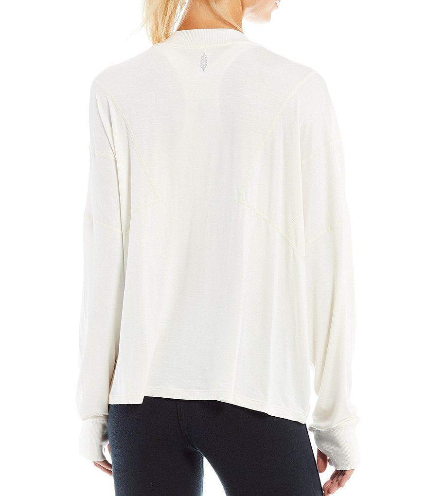 Free People FP Movement Runner Up Crew Neck Long Sleeve Layer Top