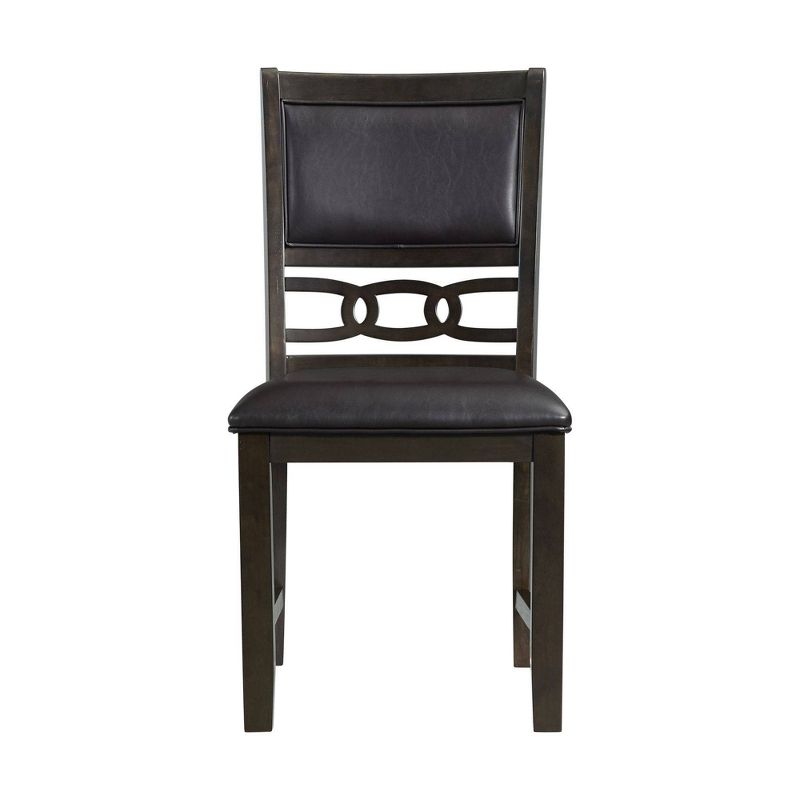Set of 2 Taylor Standard Height Faux Leather Side Chair Set Walnut - Picket House Furnishings