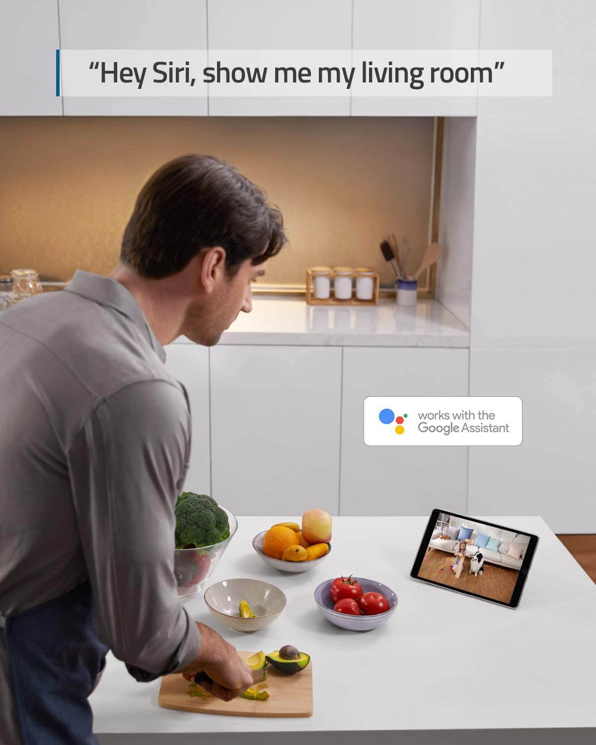 eufy Security 1080P Indoor Cam, Plug-in Security Indoor Camera with Wi-Fi, Human and Pet AI, Works with Voice Assistants, Night Vision, Two-Way Audio, HomeBase Not Required