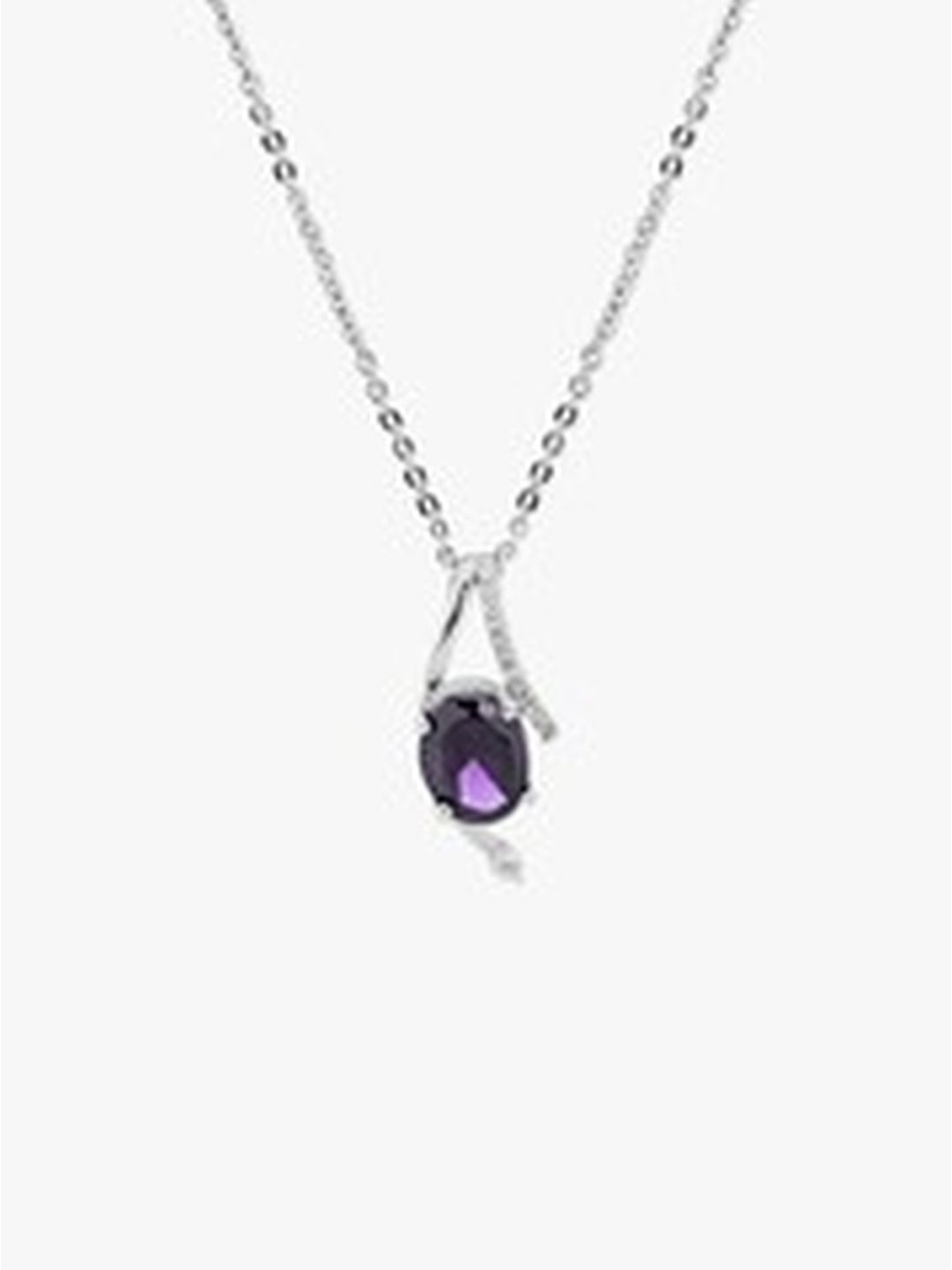 March by FableStreet 92.5 Sterling Silver Statement Amethyst Pendant for Women