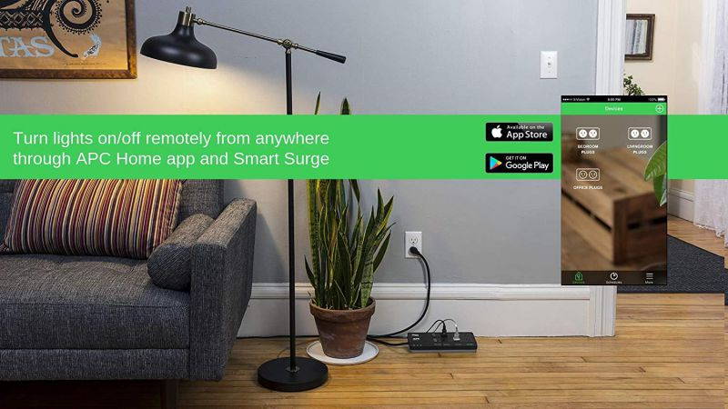 APC Smart Plug Surge Protector Power Strip, 3 Alexa Smart Plugs, 6 Outlets Total with 2160 Joules of Surge Protection, WiFi Smart Plug Outlet Works with Alexa Echo, No Hub Required (PH6U4X32)