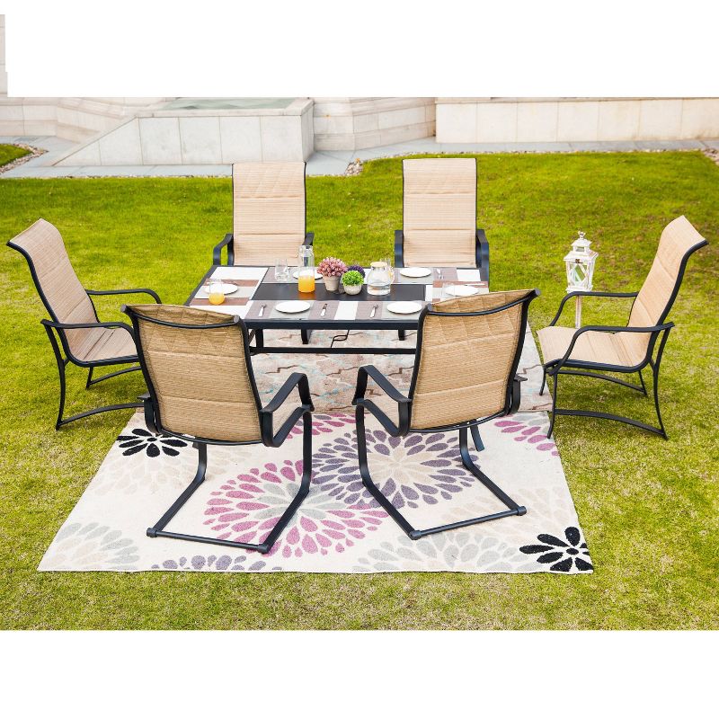 Circi 5pc Outdoor Dining Set - Black and Charcoal - CosmoLiving by Cosmoplitan